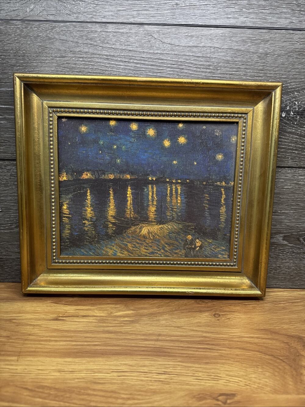 Vincent van Gogh Starry Night Over the Rhone Canvas Reproduction 13.5x11.5”